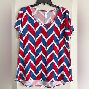 NWOT Lularoe Perfect Tee, Size L, Patriotic